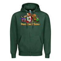 Sports Green peace love mexico Zipper Hoodie - CTS Tumbler Store