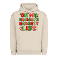 Pigment French Oak on my husband's naughty list Urban Hoodie - MaliasSmallBusiness