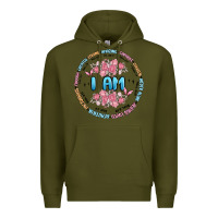 Army Green i am inspiration Premium Hoodie - MaliasSmallBusiness
