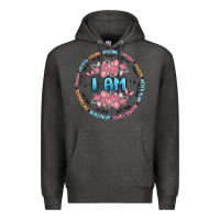Charcoal Heather i am inspiration Premium Hoodie - MaliasSmallBusiness