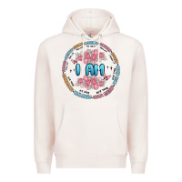 Pale Pink i am inspiration Premium Hoodie - MaliasSmallBusiness