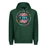 Sports Green i am inspiration Premium Hoodie - MaliasSmallBusiness
