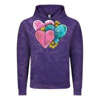 Cloud Purple hearts Vintage Hoodie - AdoDesignShop