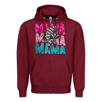 Burgundy race mama Zipper Hoodie - Zillion Design Studio