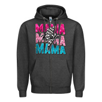 Charcoal Heather race mama Zipper Hoodie - Zillion Design Studio