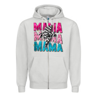 Dove Grey race mama Zipper Hoodie - Zillion Design Studio
