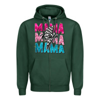 Sports Green race mama Zipper Hoodie - Zillion Design Studio
