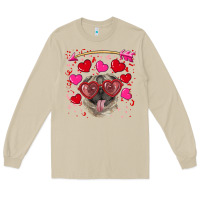Mushroom valentine's day  pug Long Sleeve Tee - RanaPortraitStore