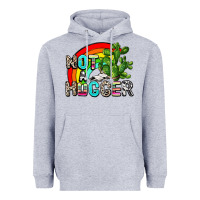 Heather Grey not a hugger Heavyweight Hoodie - AdoDesignShop