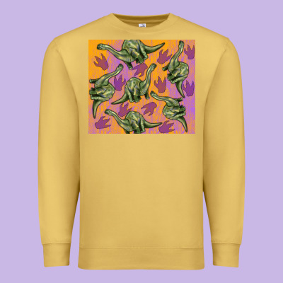 Dinosaur Brontosaurus Premium Sweatshirt Designed By Artiststas