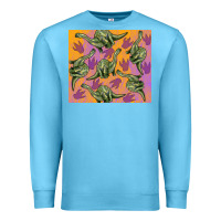 Ocean Blue dinosaur brontosaurus Premium Sweatshirt - Artiststas
