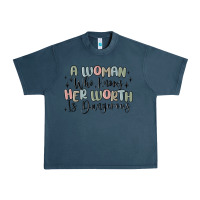 Midnight Navy a woman who knows her worth is dangerous Urban Heavy Tee - MaliasSmallBusiness