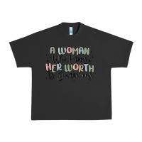 Pigment Black a woman who knows her worth is dangerous Urban Heavy Tee - MaliasSmallBusiness