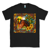 Black western horse and sunflower Classic Tee - RanaPortraitStore