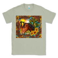 Matcha western horse and sunflower Classic Tee - RanaPortraitStore
