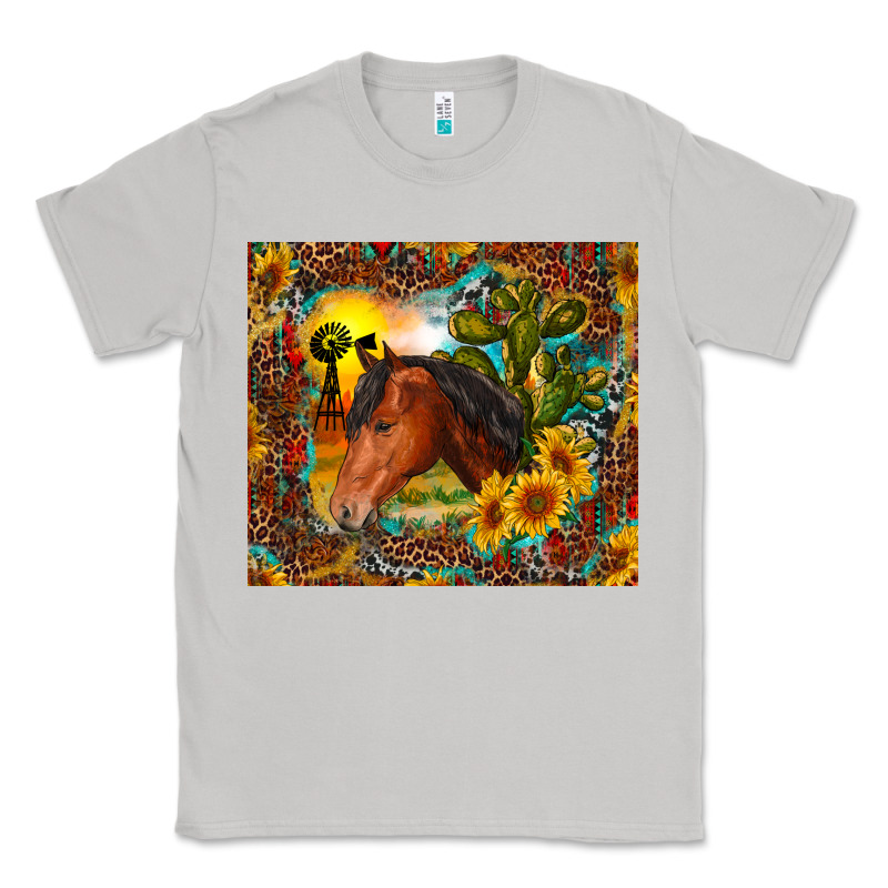 Western Horse And Sunflower Classic Tee by RanaPortraitStore | Teevron