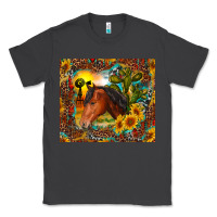 Smoke western horse and sunflower Classic Tee - RanaPortraitStore