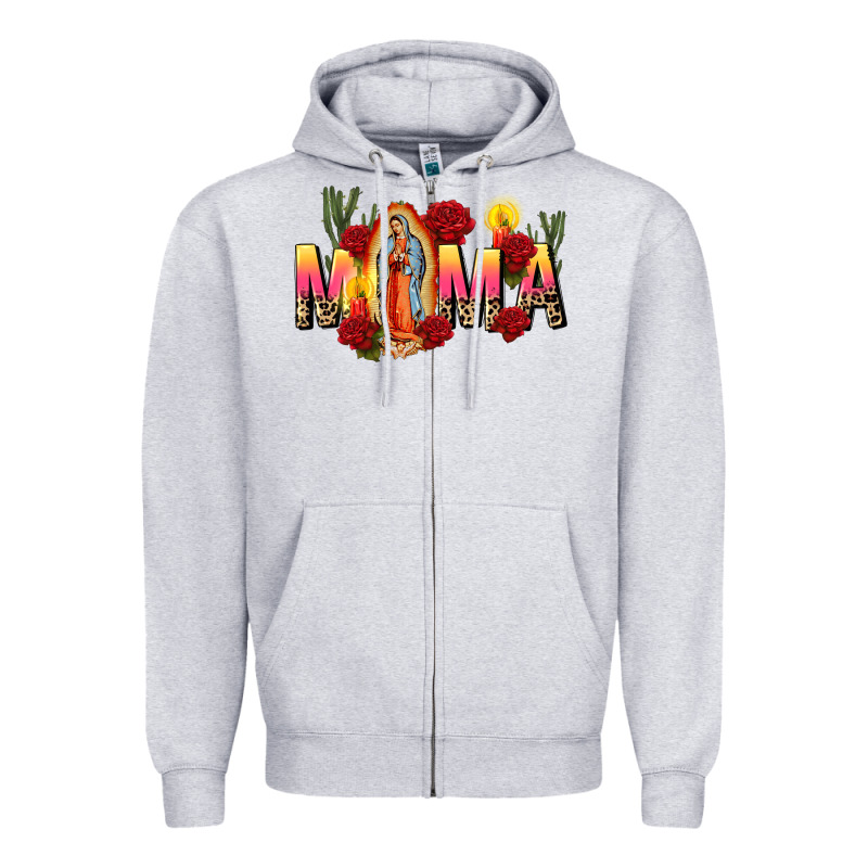 Our Lady Of Guadalupe Mama Zipper Hoodie by CTS Tumbler Store | Teevron