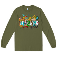 Army Green western teacher squad Long Sleeve Tee - texasbilliewilder