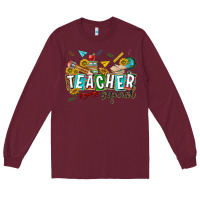 Burgundy western teacher squad Long Sleeve Tee - texasbilliewilder
