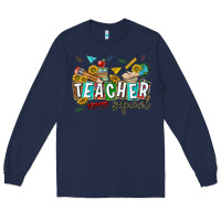 Navy western teacher squad Long Sleeve Tee - texasbilliewilder