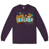 Plum western teacher squad Long Sleeve Tee - texasbilliewilder