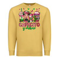 Antique Gold cafecito y chisme coffee cups Premium Sweatshirt - Jasminsmagicworld