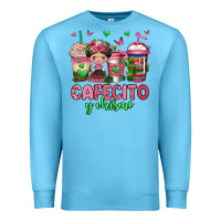 Ocean Blue cafecito y chisme coffee cups Premium Sweatshirt - Jasminsmagicworld