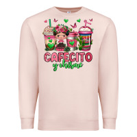 Pale Pink cafecito y chisme coffee cups Premium Sweatshirt - Jasminsmagicworld