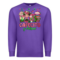 Purple cafecito y chisme coffee cups Premium Sweatshirt - Jasminsmagicworld