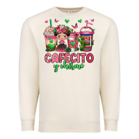 Sandshell cafecito y chisme coffee cups Premium Sweatshirt - Jasminsmagicworld