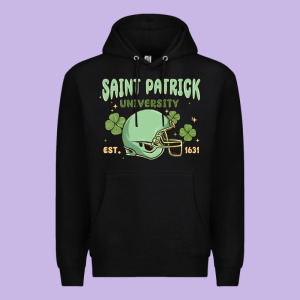 Saint Patrick University Premium Hoodie Designed By Maliassmallbusiness