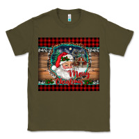 Army Green merry christmas santa and farm Classic Tee - RanaPortraitStore