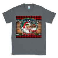 Charcoal Heather merry christmas santa and farm Classic Tee - RanaPortraitStore