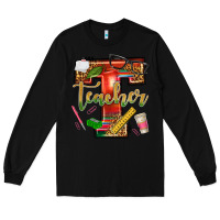 Black western teacher Long Sleeve Tee - texasbilliewilder