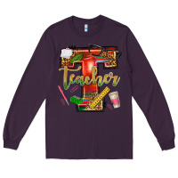 Plum western teacher Long Sleeve Tee - texasbilliewilder