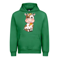 Emerald cartoon cow Urban Hoodie - NancyCooperArtShop