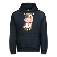 Navy cartoon cow Urban Hoodie - NancyCooperArtShop