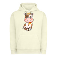 Pigment Pistachio cartoon cow Urban Hoodie - NancyCooperArtShop