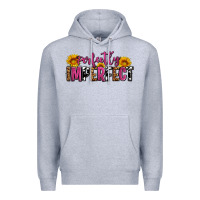 Heather Grey perfectly imperfect Premium Hoodie - AdoDesignShop