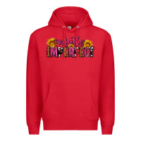 Red perfectly imperfect Premium Hoodie - AdoDesignShop