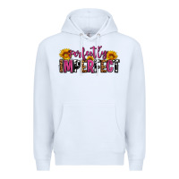White perfectly imperfect Premium Hoodie - AdoDesignShop