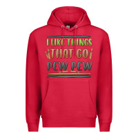 Cardinal i like things that go pew pew Premium Hoodie - MaliasSmallBusiness