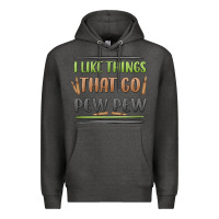 Charcoal Heather i like things that go pew pew Premium Hoodie - MaliasSmallBusiness