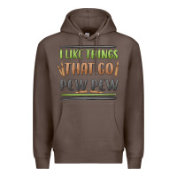 Coffee i like things that go pew pew Premium Hoodie - MaliasSmallBusiness