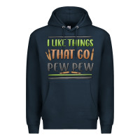 Navy i like things that go pew pew Premium Hoodie - MaliasSmallBusiness
