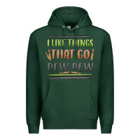 Sports Green i like things that go pew pew Premium Hoodie - MaliasSmallBusiness