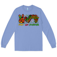Colony Blue peace love juneteenth Long Sleeve Tee - Zillion Design Studio
