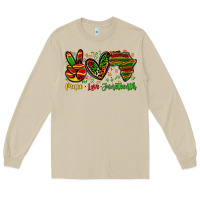 Mushroom peace love juneteenth Long Sleeve Tee - Zillion Design Studio