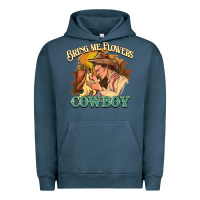 Pigment Midnight Navy bring me flowers cowboy Urban Hoodie - NancyCooperArtShop